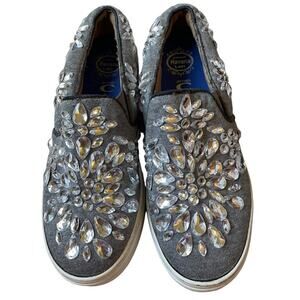 Jeffrey Campbell Sarlo Grey Jeweled Sneakers Size‎ 6.5